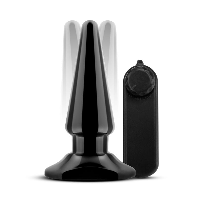 Anal Adventures Basic Vibrating Anal Pleaser -  10.1 cm Vibrating Butt Plug with multi-speed controller.