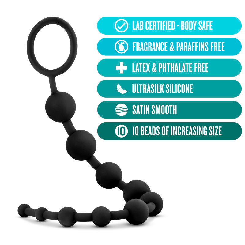 Anal Adventures Platinum 10 Anal Beads -  -  31.7 cm Anal Beads with 10 beads of increasing size for added stimulation.