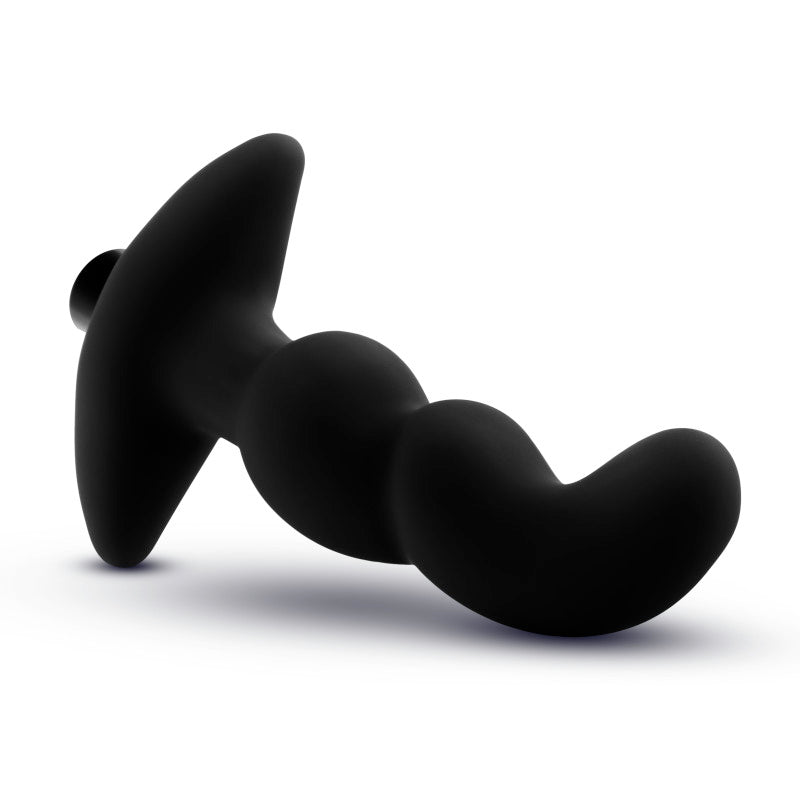 Anal Adventures Platinum Vibrating Prostate Massager 03 - USB Rechargeable 15.2 cm Prostate Massager - black silicone design