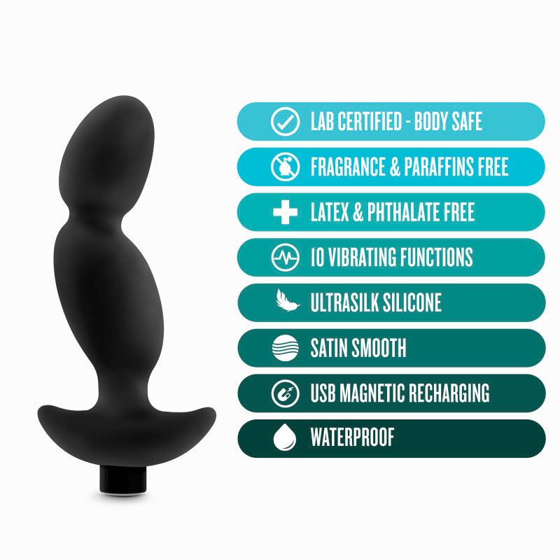 Anal Adventures Platinum Vibrating Prostate Massager 04 -  16.5 cm USB Rechargeable Prostate Massager features and specifications.