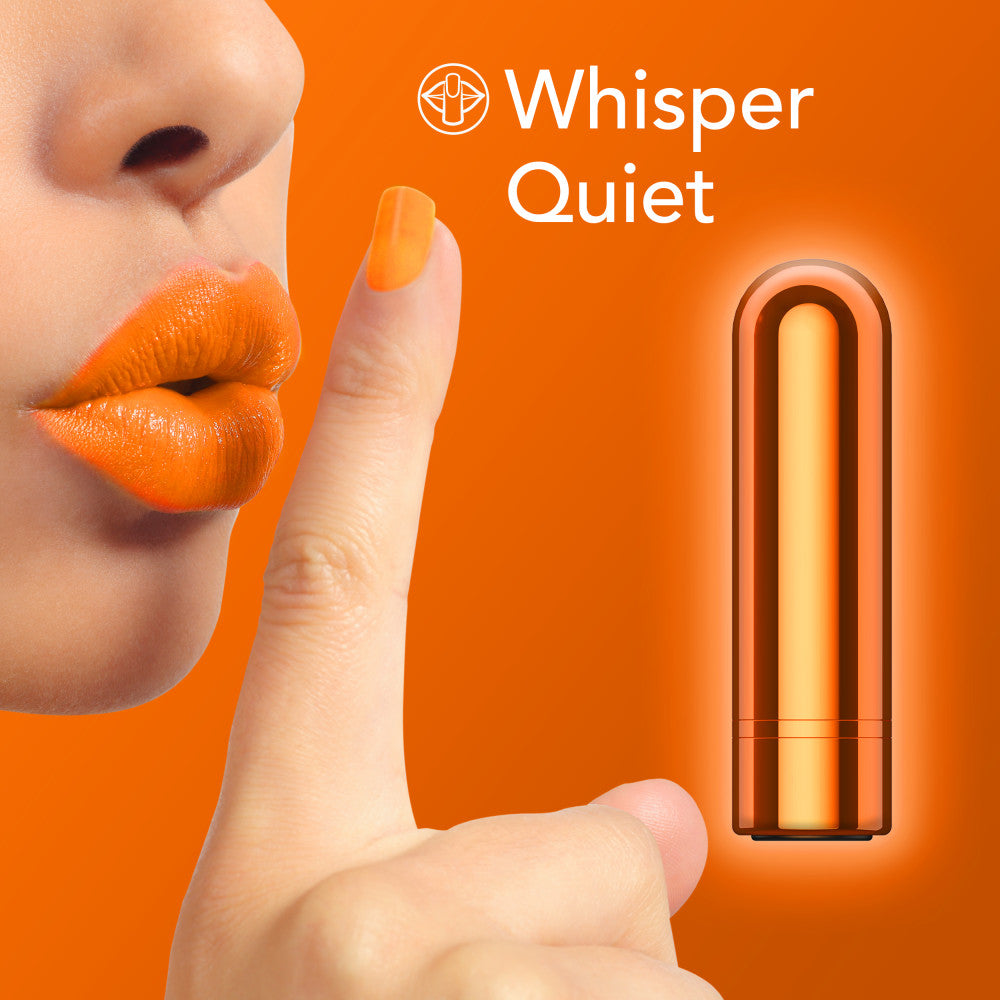 Kool Vibes - Rechargeable Mini Bullet - Tangerine - Orange 6.4 cm USB Rechargeable Bullet with whisper quiet design
