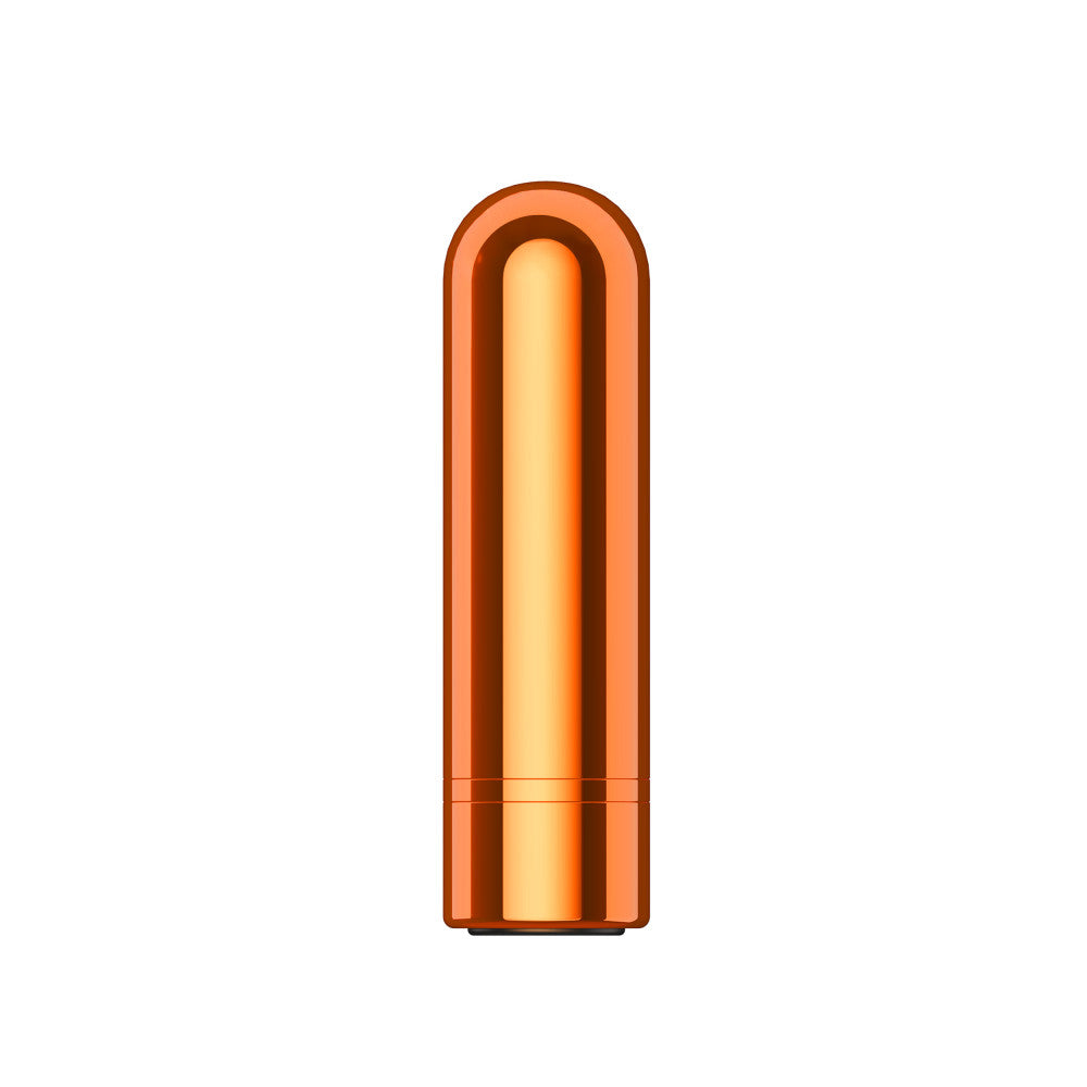 Kool Vibes - Rechargeable Mini Bullet - Tangerine - Orange 6.4 cm USB Rechargeable Bullet on a white background.