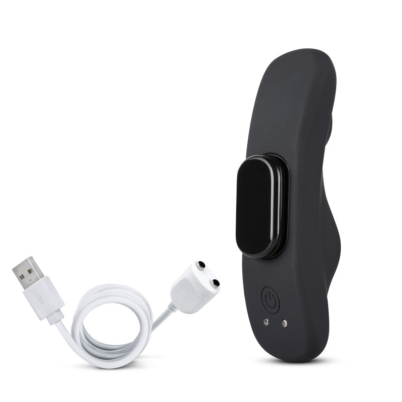 Temptasia Remote Control Panty Vibe - USB Rechargeable Panty Vibe with charging cable, smooth silicone design.