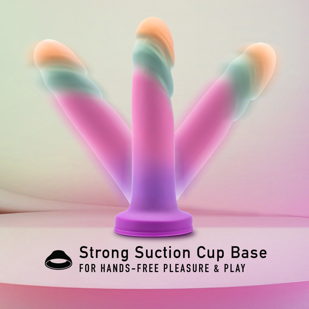 Avant - Sunrise Gaze - Sherbet 19 cm Dildo featuring strong suction cup base for hands-free pleasure & play.