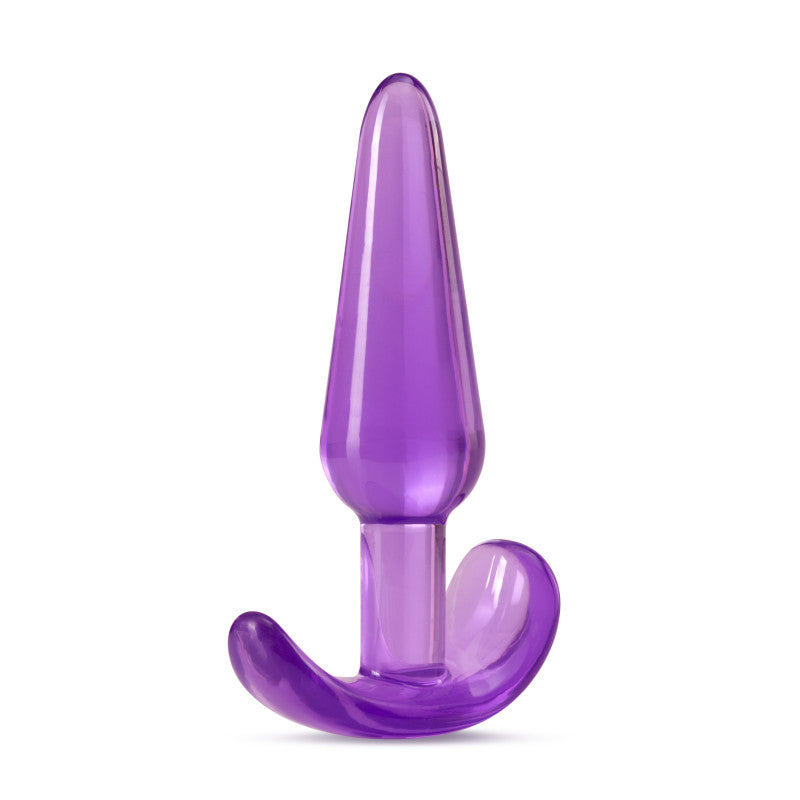 B Yours Slim Anal Plug -  10.8 cm Butt Plug in purple, featuring a tapered design and ergonomic base for comfortable use.