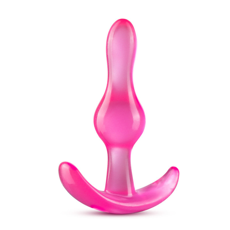 B Yours Curvy Anal Plug -  8.9 cm Butt Plug in pink, featuring a sleek and ergonomic design for comfortable anal play.