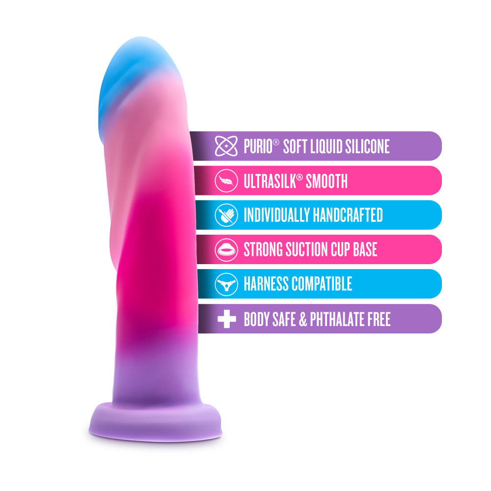Avant - Borealis Dreams - Cotton Candy 19.7 cm Dildo features soft silicone, handcrafted design, and suction cup base.