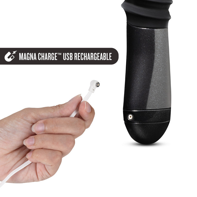 Temptasia Lazarus Thrusting Dildo - 25.4 cm USB Rechargeable Thrusting Dildo with USB charging connection.