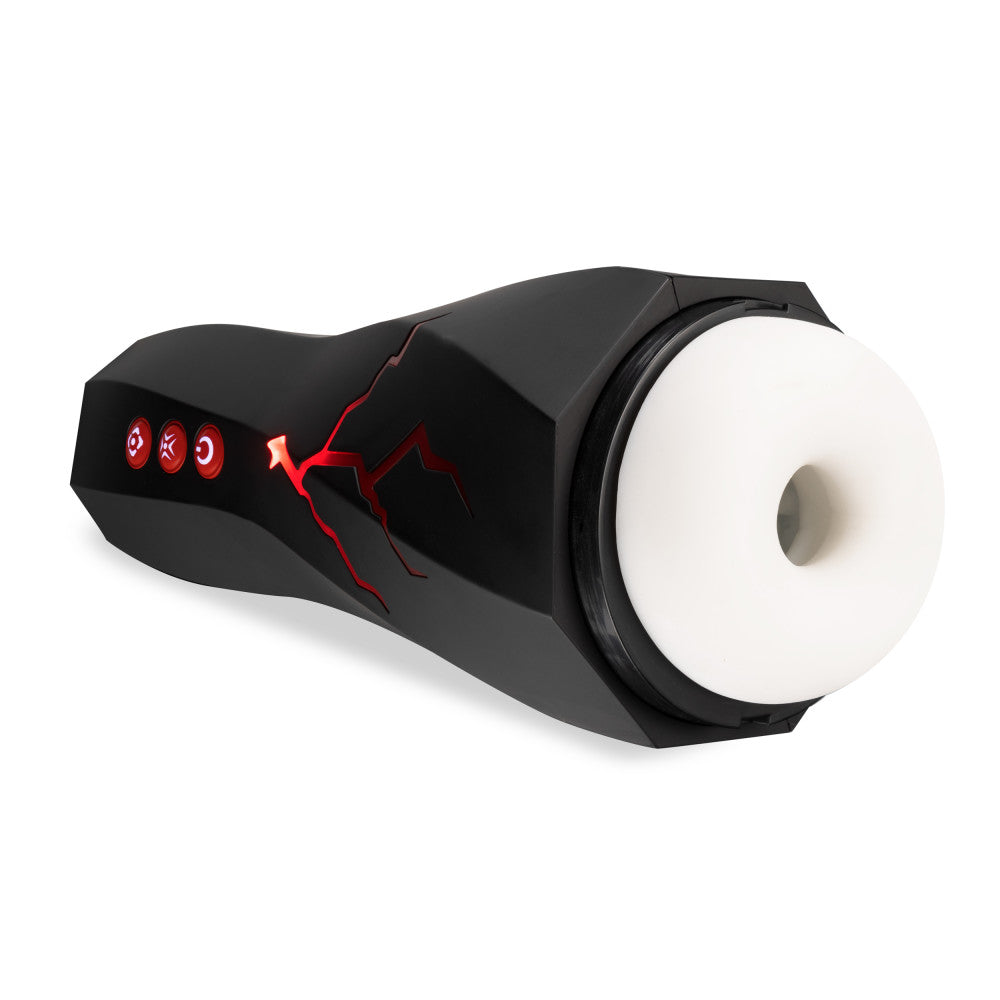 M For Men - Storm - USB Rechargeable Milking & Vibrating Auto Stroker with realistic sleeve and pleasure chambers.