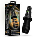 M For Men - 3rd Base - USB Rechargeable Vibrating & Rotating Auto Stroker with sleek design and ergonomic handle.