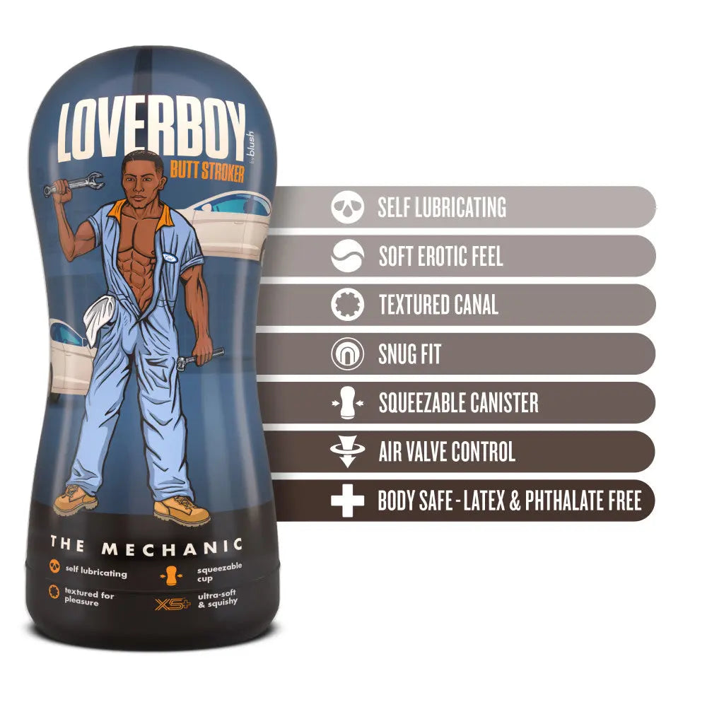 Loverboy The Mechanic -  Male Ass Stroker Blush Novelties Discreet Intimate Essentials.
