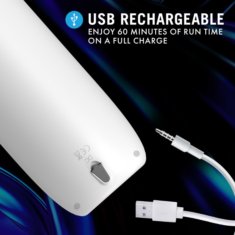 M For Men Robo-Bator -  USB Rechargeable Vibrating Auto Stroker with USB charging port and cable.