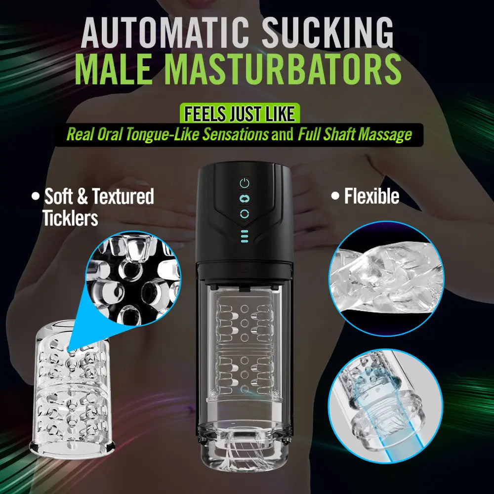 M For Men - Whirlwind Pro -  USB Rechargeable Rotating & Sucking Auto Stroker Blush Novelties Discreet Intimate Essentials.