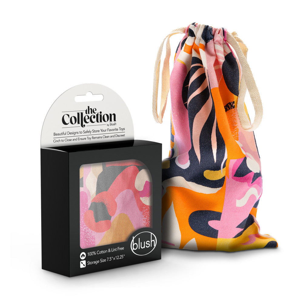 The Collection Burst - Cotton Toy Storage Bag in colorful design for storing intimate essentials for her.