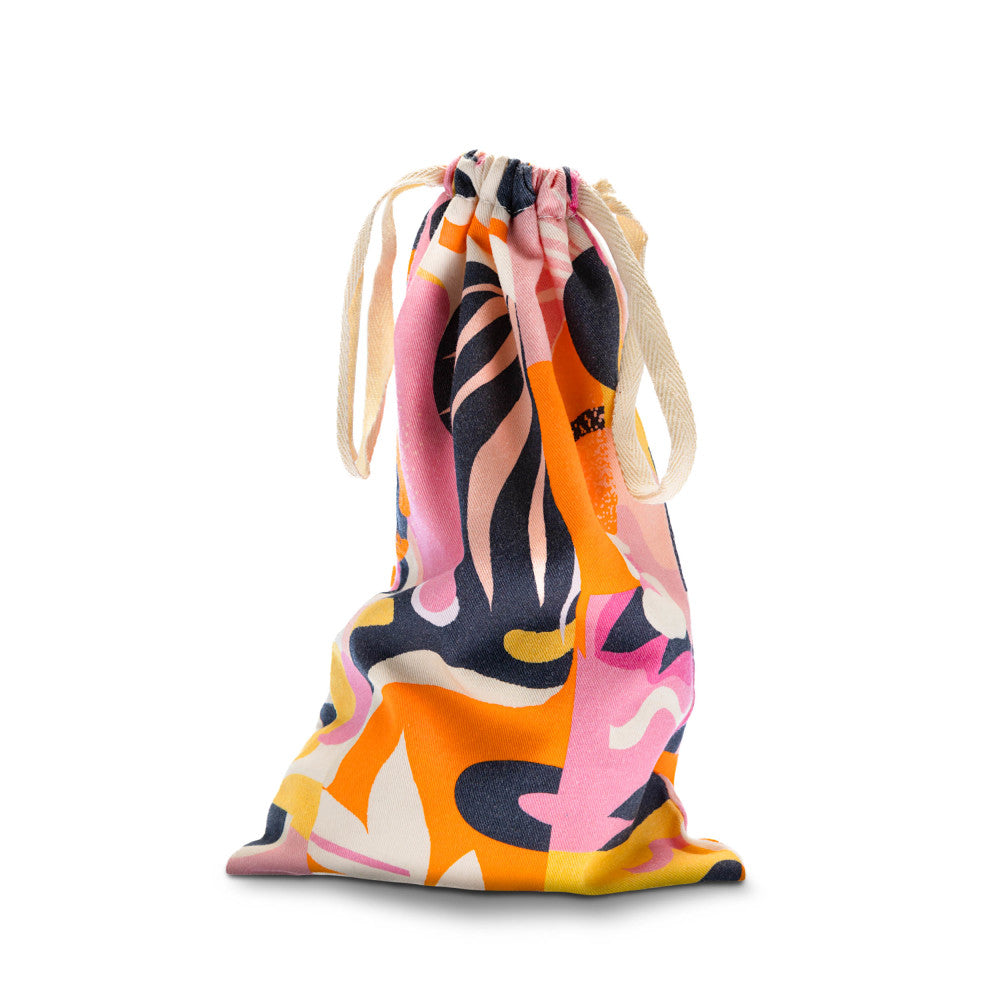 The Collection Burst - Cotton Toy Storage Bag featuring a colorful design and drawstring closure for stylish storage.