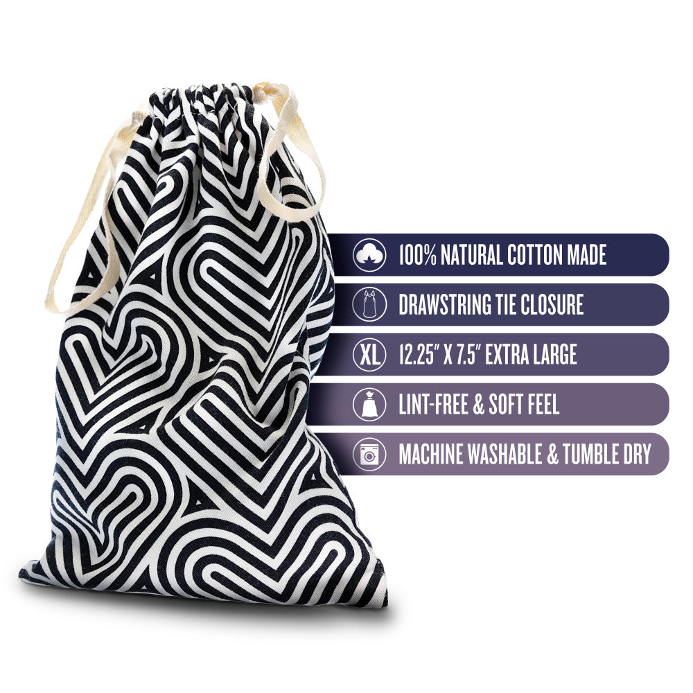 The Collection Embrace - Cotton Toy Storage Bag with drawstring closure, made of 100% natural cotton, machine washable and lint-free.