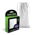 Safe Sex Antibacterial Toy Bag - Toy Storage Bag - Medium Sized with packaging and a white bag for intimate essentials.