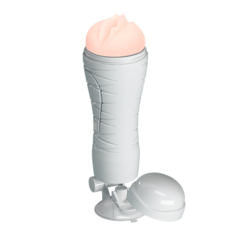 CRAZY BULL Flora Stroker - Squeezable vagina stroker with suction base for enhanced pleasure.