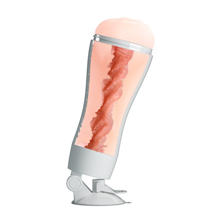 CRAZY BULL Flora Stroker - squeezable vagina stroker with suction base for ultimate pleasure.