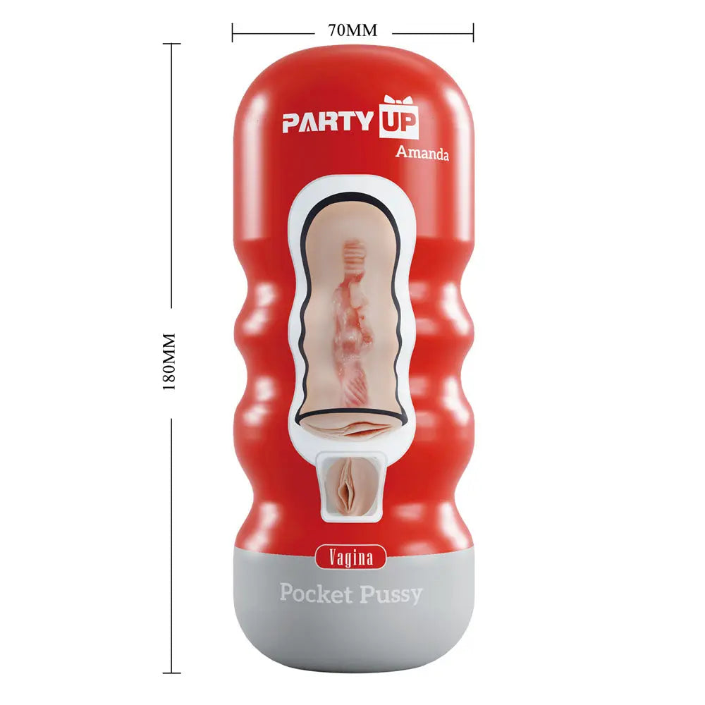 Party Up AMANDA Pocket Pussy -  Vagina Stroker Party Up Discreet Intimate Essentials.