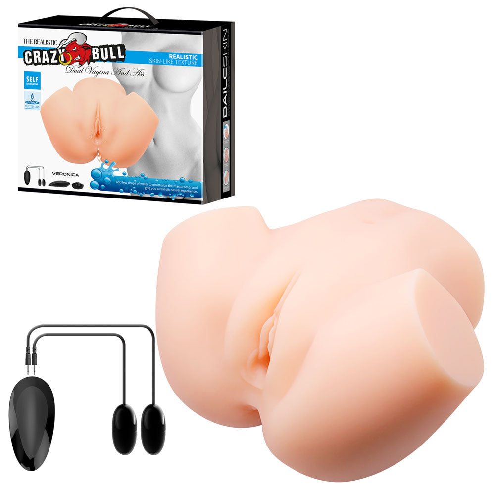 CRAZY BULL VERONICA Vibrating Torso - Vibrating Torso Masturbator with dual vagina and ass for a realistic feel.