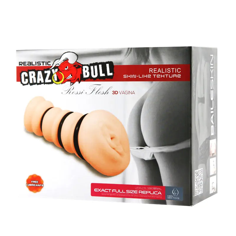 CRAZY BULL ROSSI Vagina Stroker -  Vagina Stroker with Tightening Rings Crazy Bull Discreet Intimate Essentials.