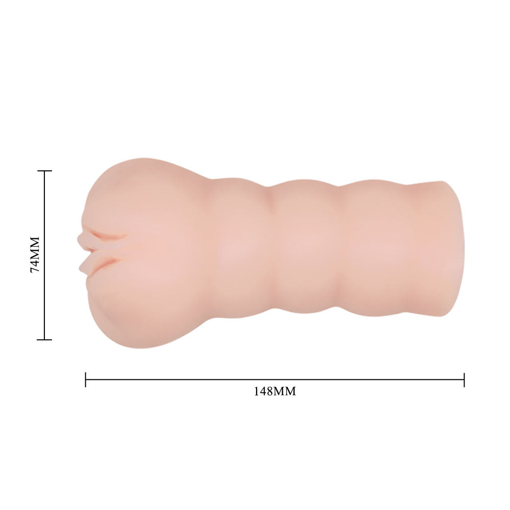 CRAZY BULL LORRAINE Vagina Stroker - Vagina Stroker with realistic design, measuring 14.8 cm by 7.4 cm, ideal for intimate moments.