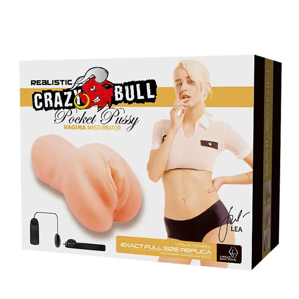 CRAZY BULL LEA Vibrating Vagina Stroker -  Vibrating Vagina Stroker Crazy Bull Discreet Intimate Essentials.