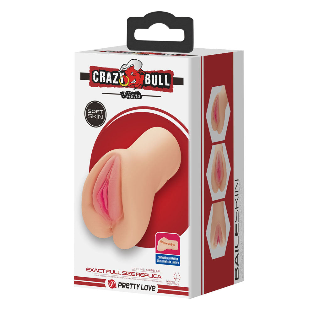 CRAZY BULL ELIANA Vagina Stroker - Vagina Stroker packaging featuring realistic detailing and soft skin texture.