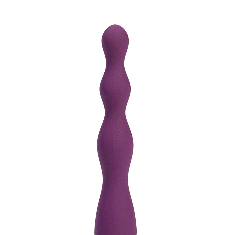 Maia DANI - 17.8 cm USB Rechargeable Beaded Vibrator in purple, perfect for intimate essentials for her.