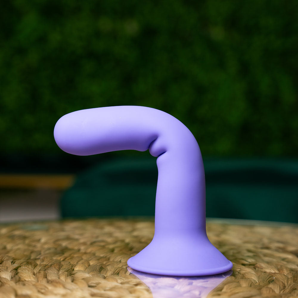 Maia MARIN -  -  20.3 cm Dong in purple silicone with ergonomic design and suction cup base.