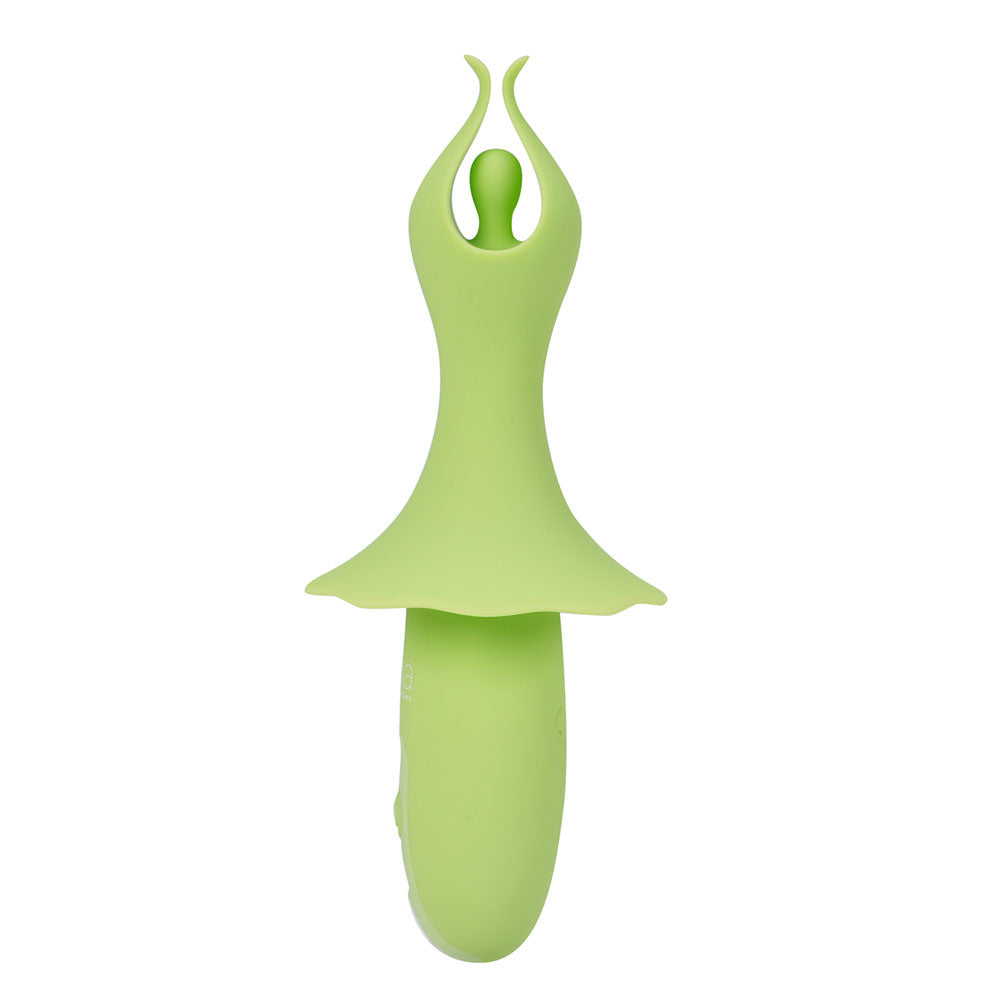 Maia SIENNA -  -  15.2 cm USB Rechargeable Fluttering Bullet in green silicone design for intimate essentials.