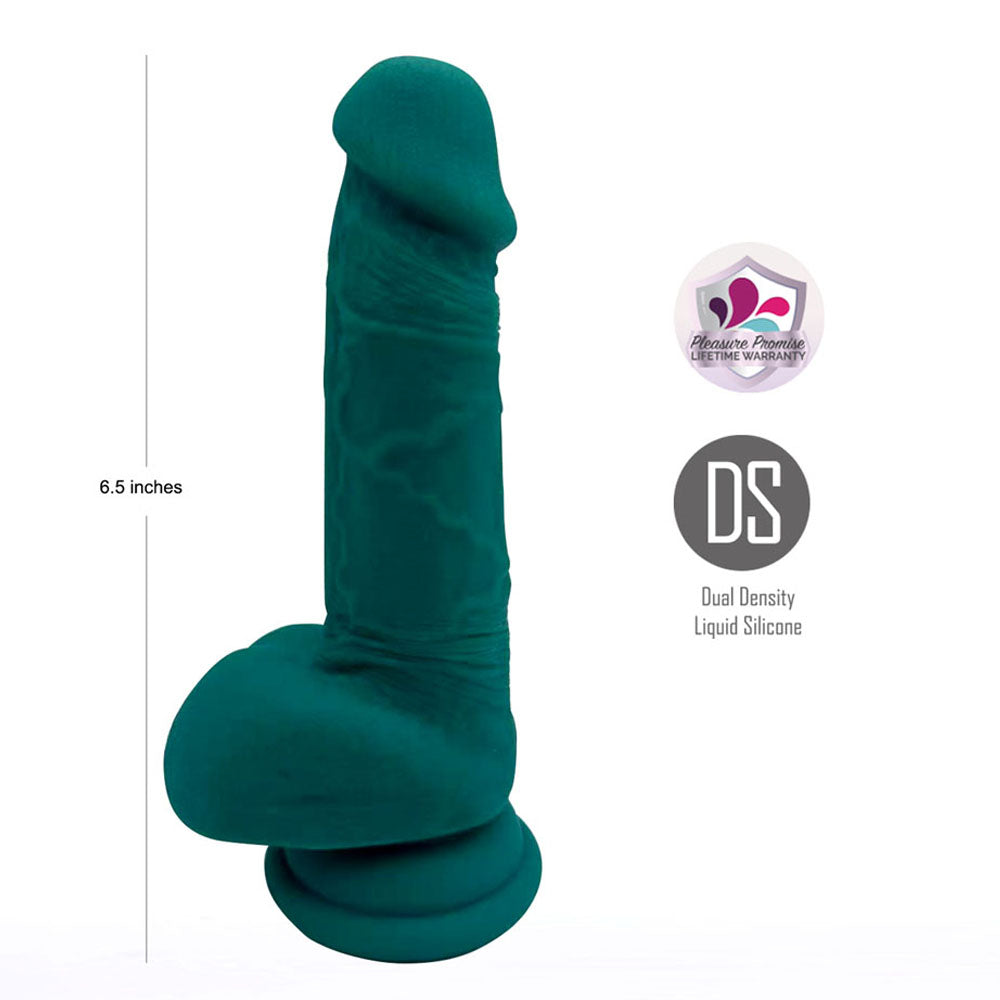 Maia DECLAN -  -  16.5 cm Dual Density Dong, made of liquid silicone, with suction cup base for lifelike feel.