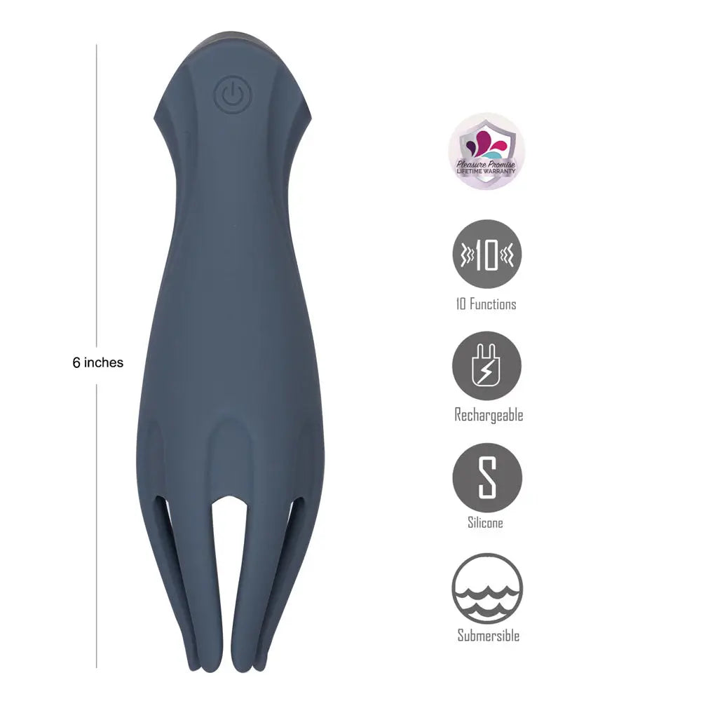 Maia LEO - Grey - Grey USB Rechargeable Penis Head Tickler Maia Toys Discreet Intimate Essentials.