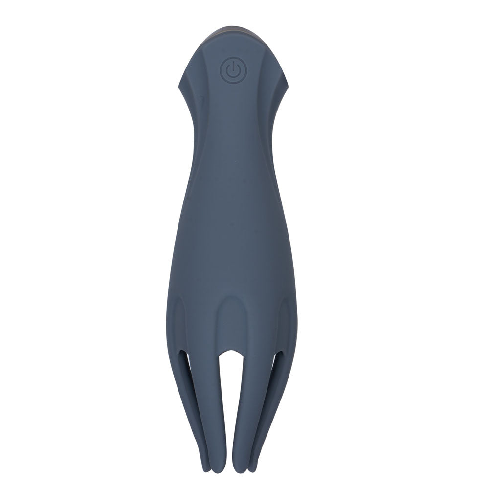 Maia LEO - Grey - Grey USB Rechargeable Penis Head Tickler, a sleek vibrating head tickler for ultimate pleasure.
