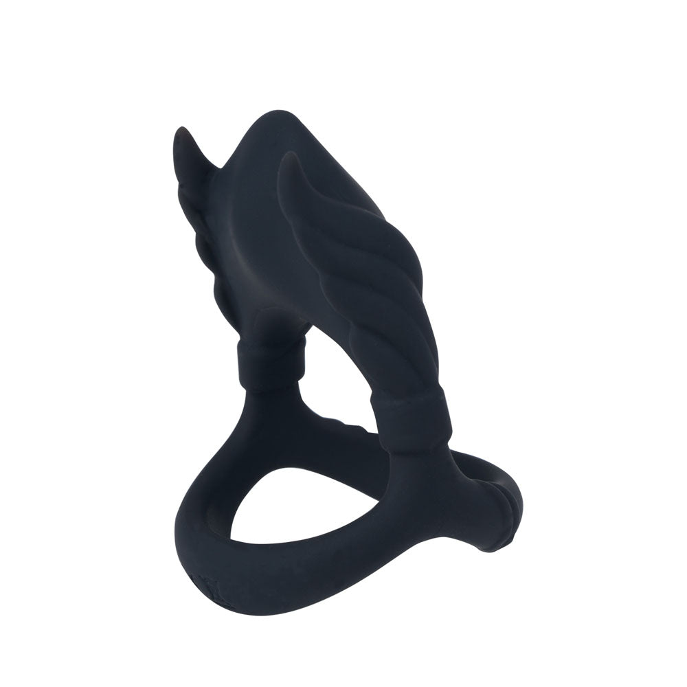 Maia ROCKY -  -  USB Rechargeable Vibrating Cock & Balls Ring featuring a sleek design for maximum pleasure.
