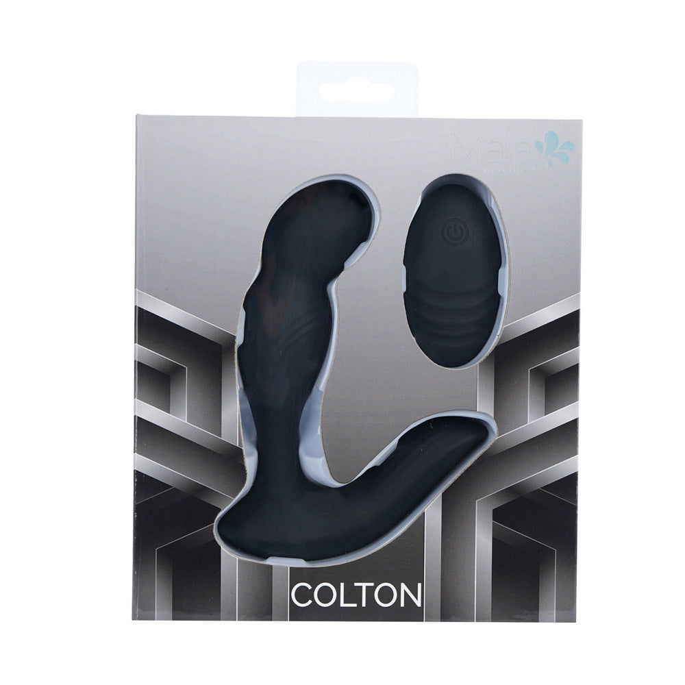 Maia COLTON -  -  USB Rechargeable Vibrating Prostate Massager with Wireless Remote packaging with toy and remote.
