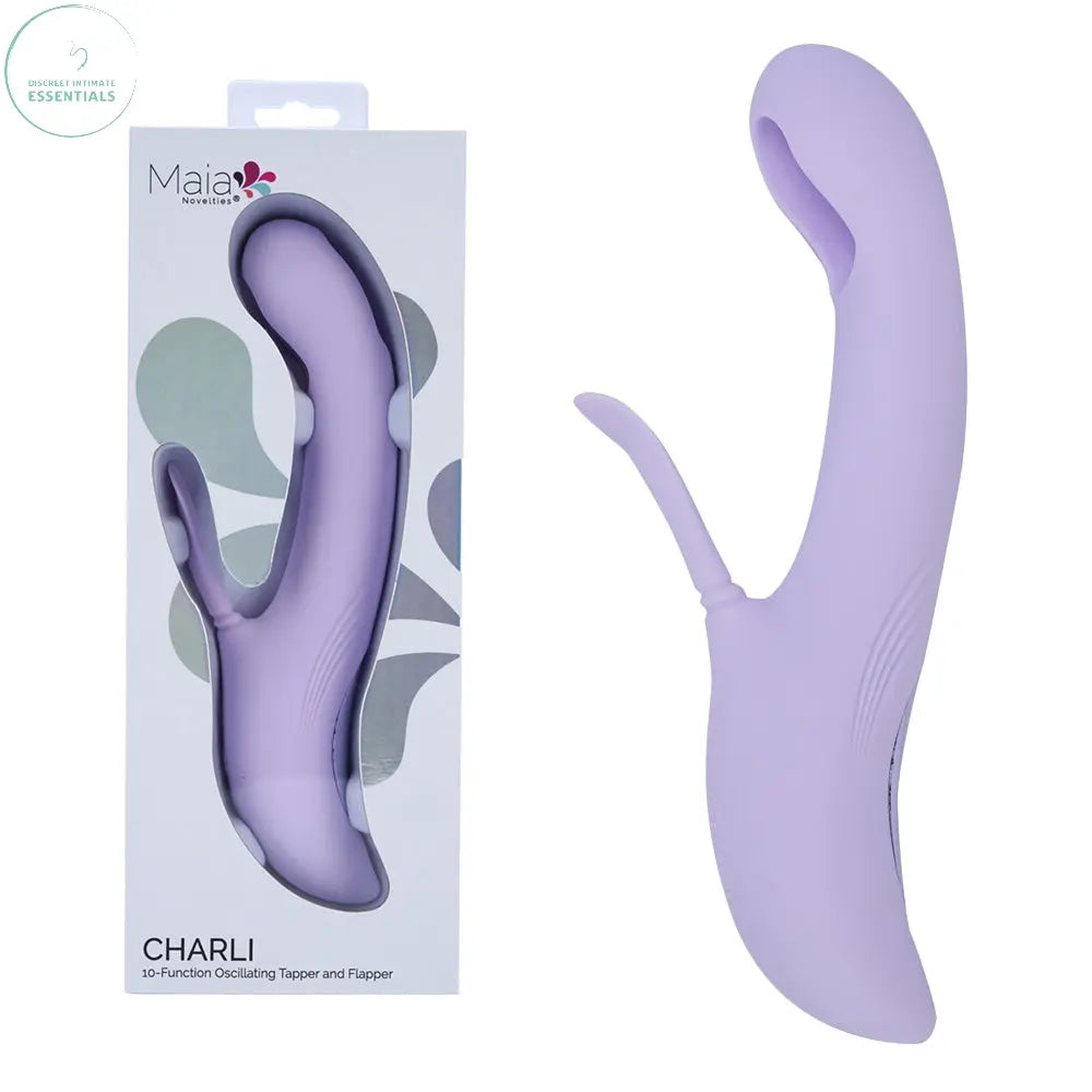 Maia CHARLI - Lavender 22.9 cm USB Rechargeable Flapping & Tapping Rabbit Vibrator Maia Toys