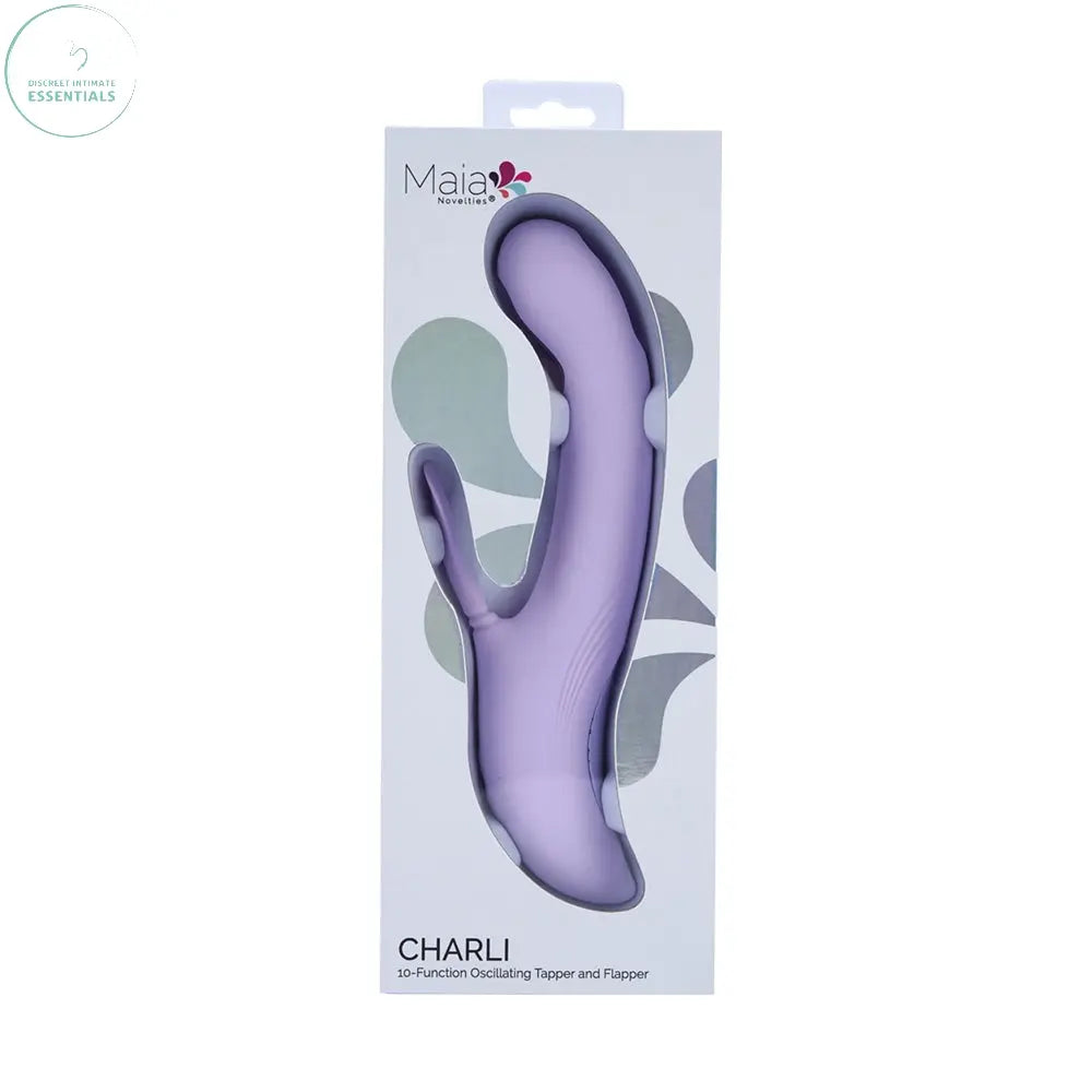 Maia CHARLI - Lavender 22.9 cm USB Rechargeable Flapping & Tapping Rabbit Vibrator Maia Toys