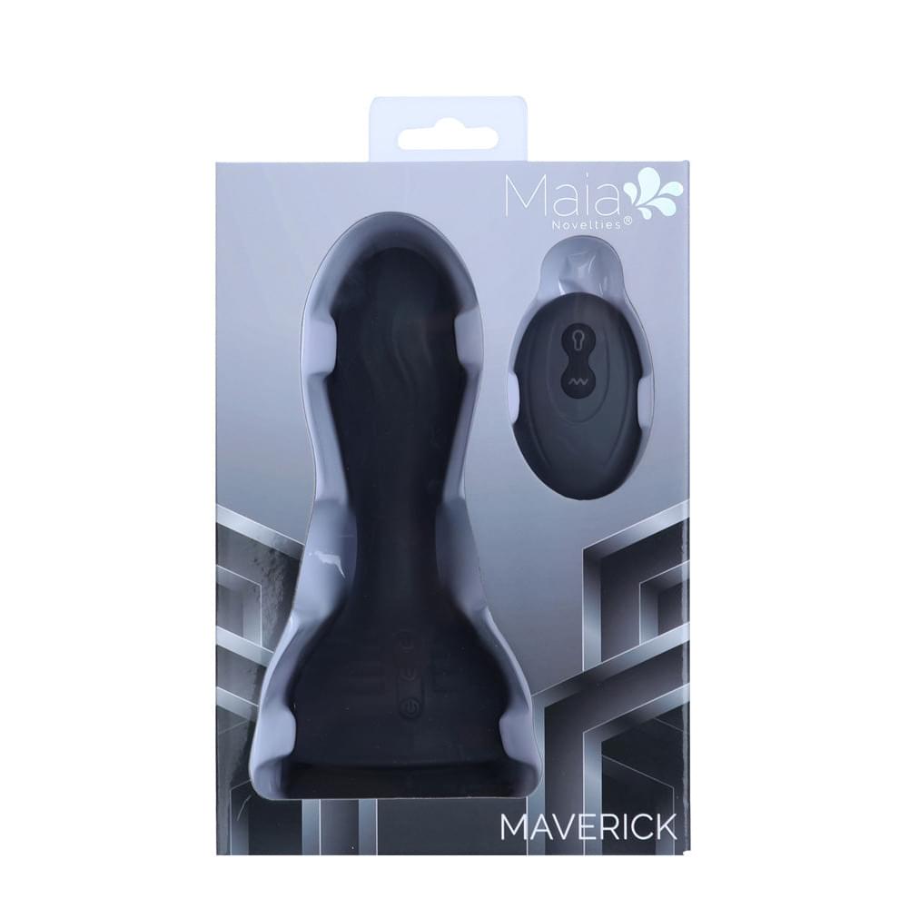 Maia MAVERICK -  16.5 cm USB Rechargeable Inflatable Anal Plug with Wireless Remote