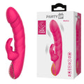 Party Up MONICA -  -  15.8 cm USB Rechargeable Rabbit Vibrator in pink packaging with features highlighted.