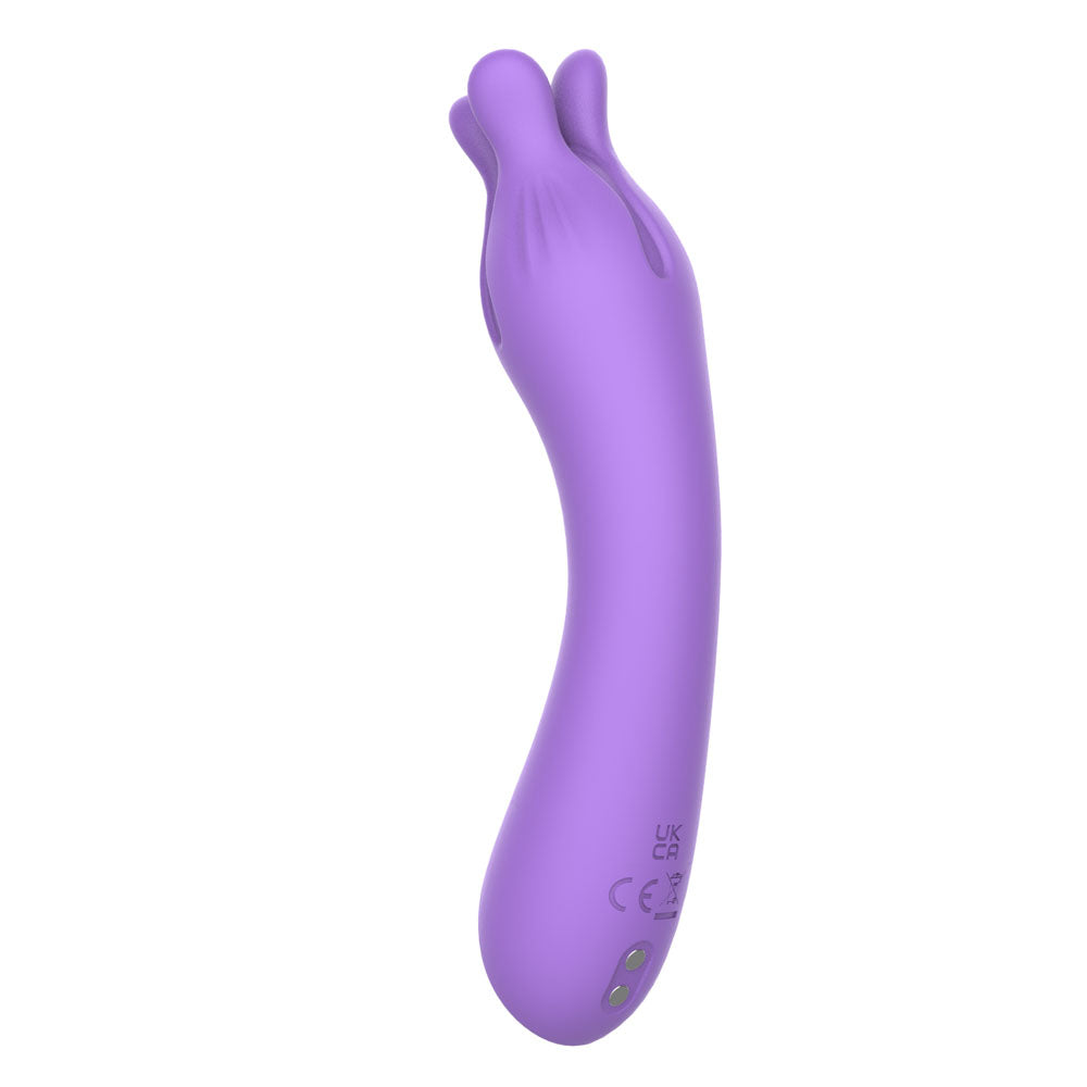 Party Up KELLY -  -  13.7 cm USB Rechargeable Vibrator in purple silicone with soft tentacles