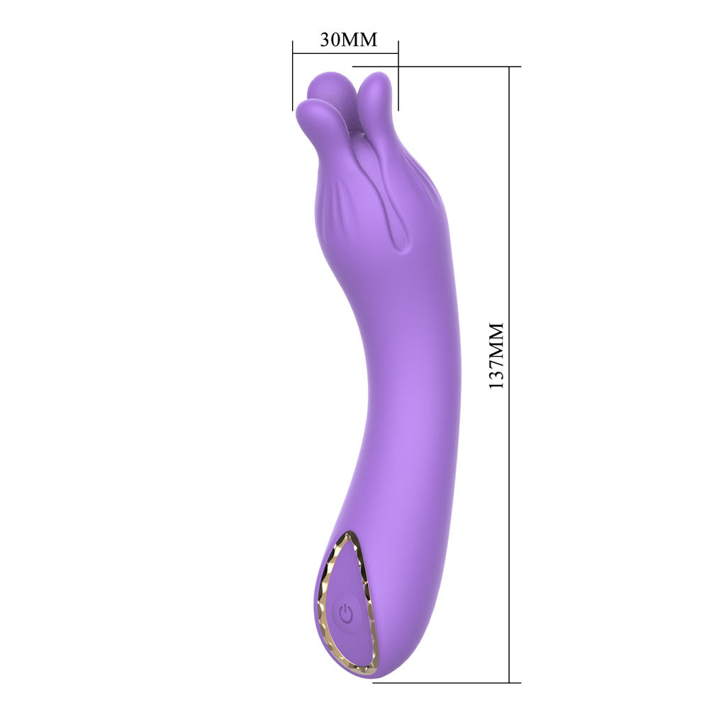 Party Up KELLY -  -  13.7 cm USB Rechargeable Vibrator in purple, featuring a sleek design and easy-to-use control.