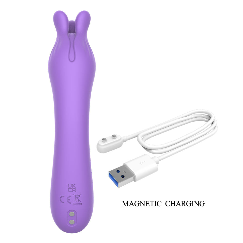 Party Up KELLY -  -  13.7 cm USB Rechargeable Vibrator with magnetic charging cable for easy use.