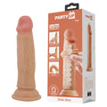 Party Up TOM Slide Skin Dong, flexible dildo with suction cup, 18.4 cm lifelike material, realistic design.