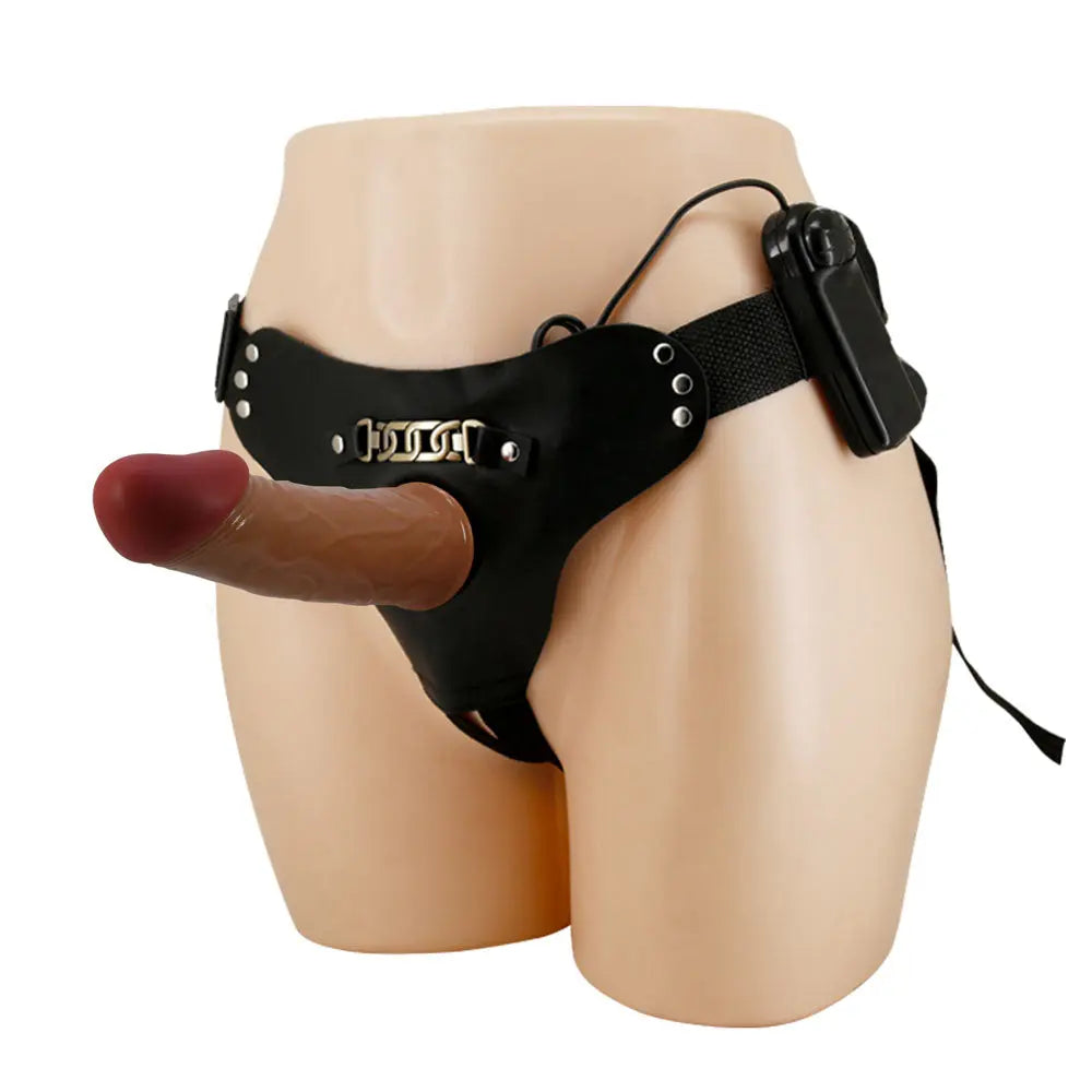 Party Up NELSON Vibrating Strap-On -  17.5 cm Vibrating Hollow Strap-On Party Up Discreet Intimate Essentials.