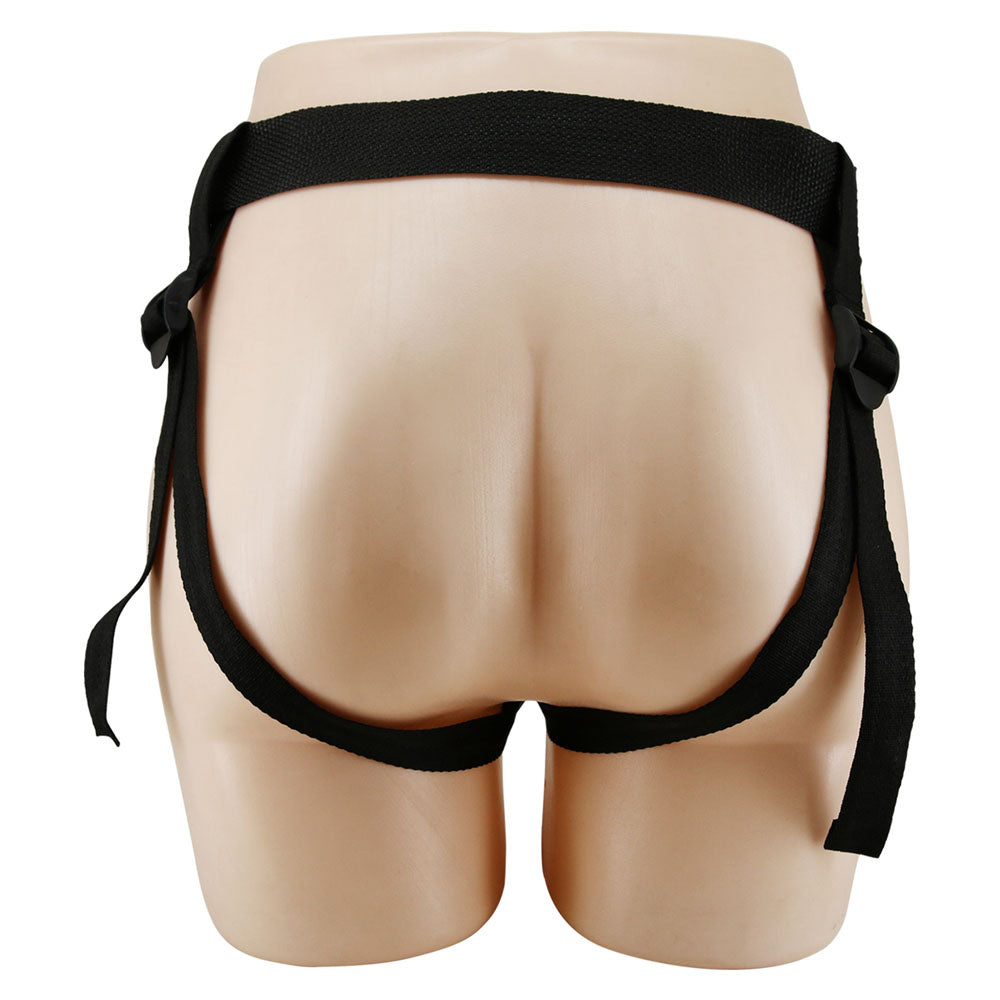 Party Up NICK Strap-On Harness -  Adjustable Strap-On Harness (No Probe Included) shown from the back for proper fitting.