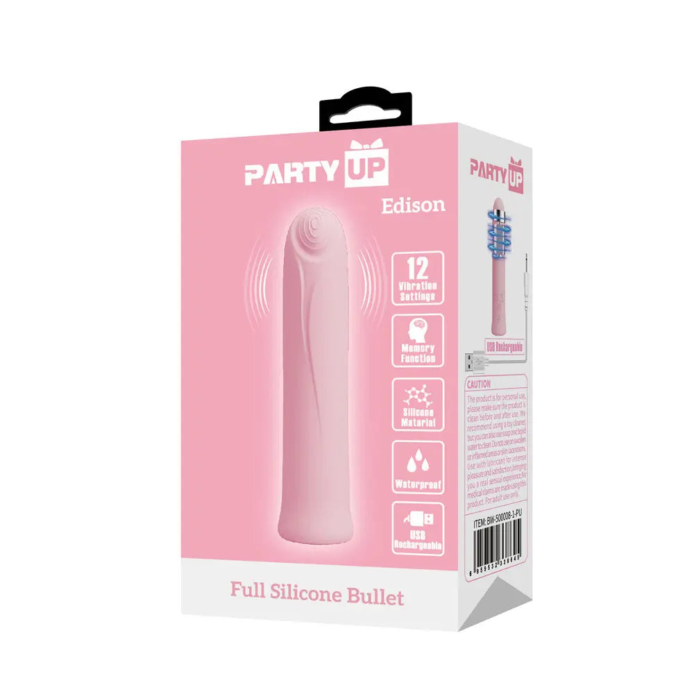 Party Up EDISON Bullet -  -  10.3 cm USB Rechargeable Bullet Party Up Discreet Intimate Essentials.