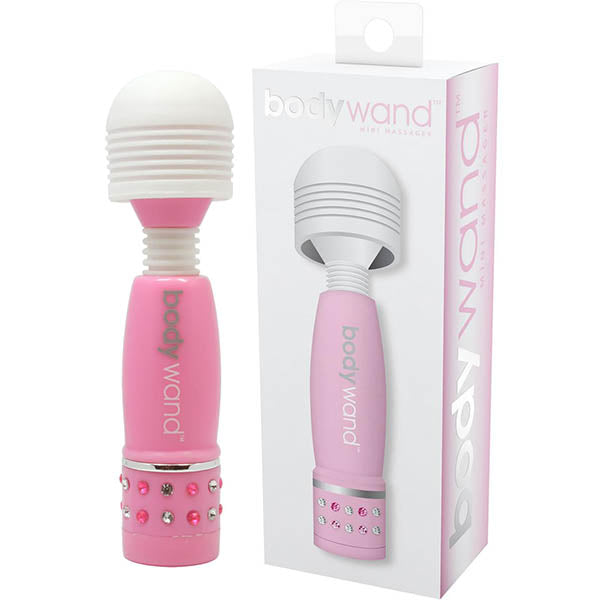 Bodywand Mini - Mini Massage Wand in pink packaging, soft-touch, splashproof with strong stimulation features.