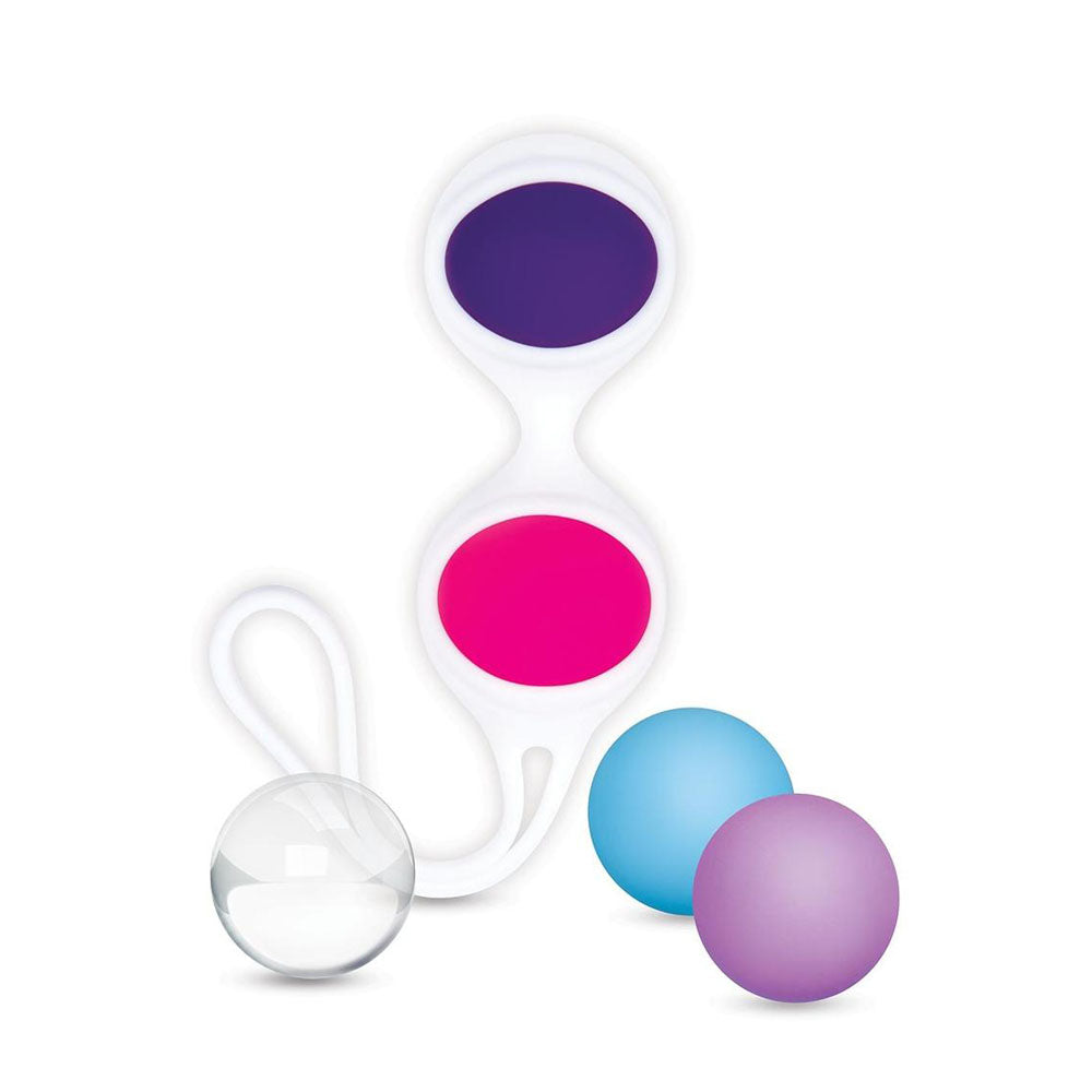 Bodywand Squeeze Mix & Match Kegel Set - Weighted Kegel Balls Set featuring colorful weighted balls for pelvic floor training.